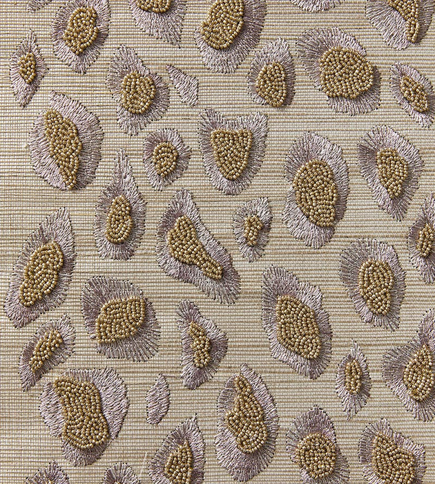 Scalamandre Catwalk Embellished Grasscloth Looking Glass Wallpaper Sample SCWP884460002