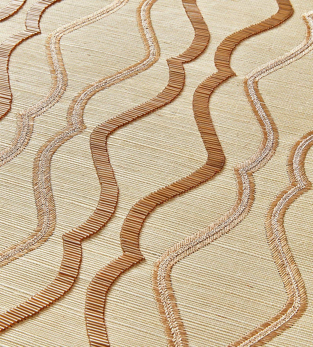 Scalamandre Valentina Embellished Sisal Shell Wallpaper Sample SCWP884470002