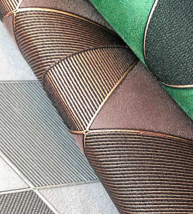 Scalamandre Cadence Bronze Wallpaper Sample SCWP884600002