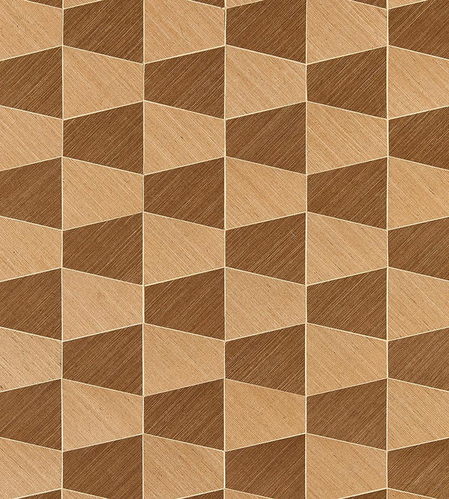Scalamandre Staccato - Sisal Bisque & Brunette Wallpaper SCWP884650002