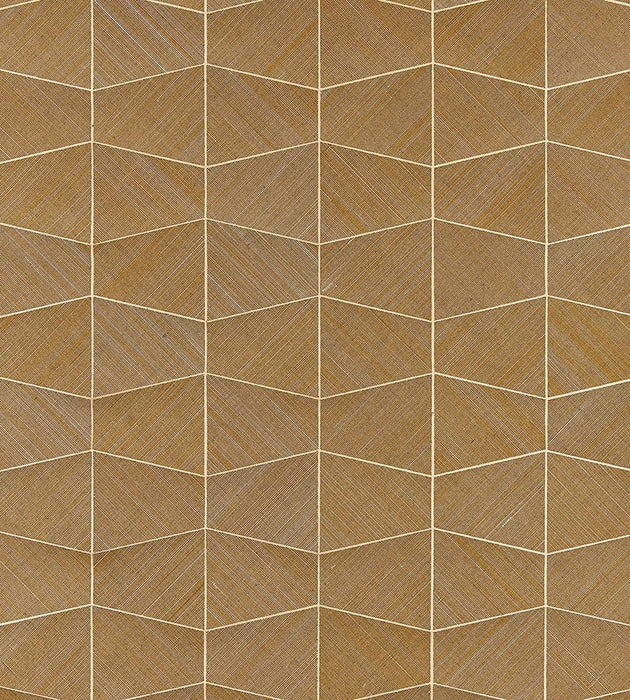 Scalamandre Staccato - Abaca Caramel Wallpaper Sample SCWP884660002
