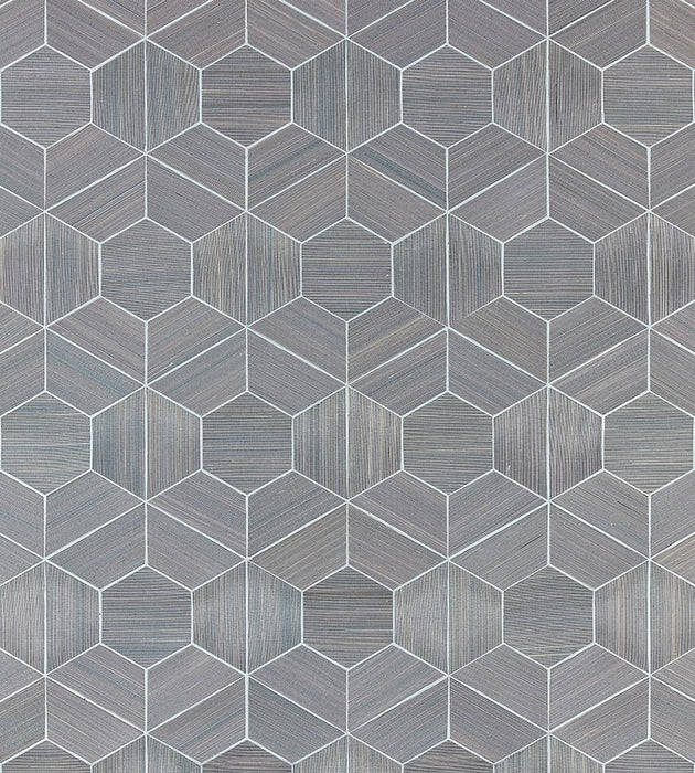 Scalamandre Hive - Abaca Blue Ice Wallpaper Sample SCWP884690002