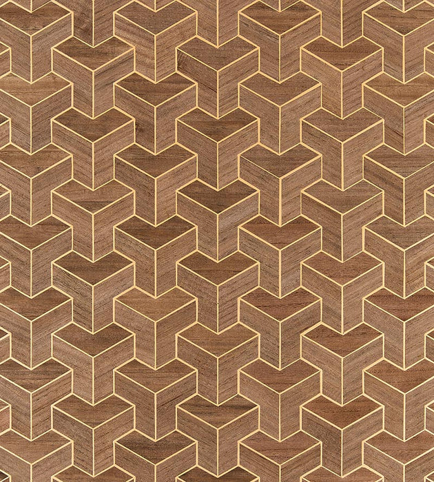 Scalamandre Forte - Wood Cherrywood Wallpaper SCWP884720002