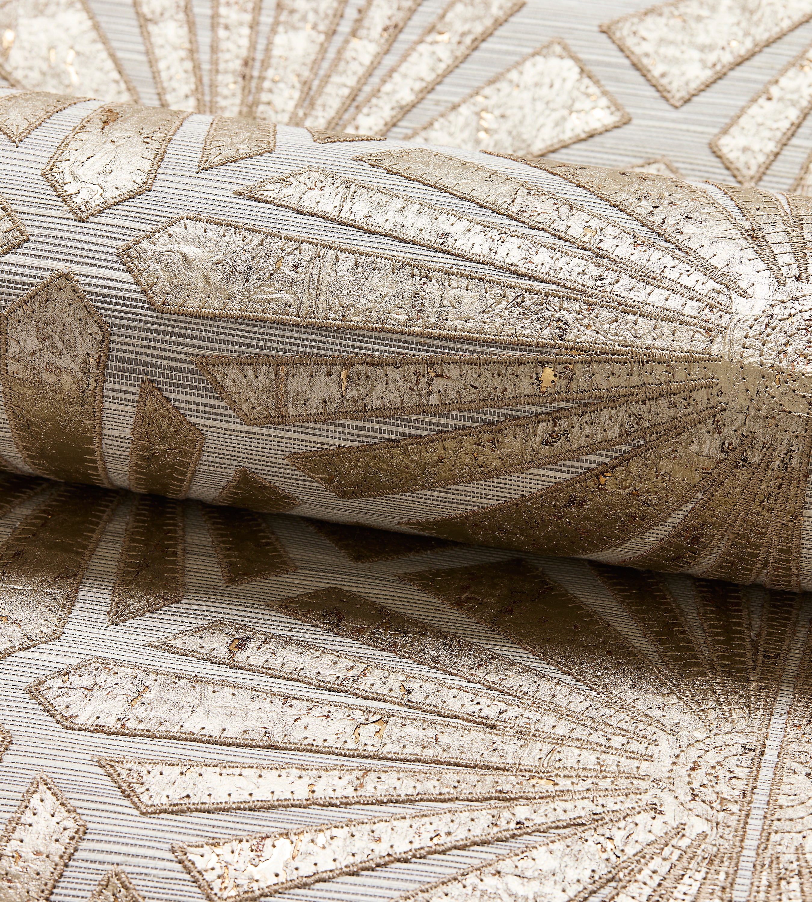 Scalamandre Milan Diamond Grasscloth Antique Wallcovering Sample SCWP885560002