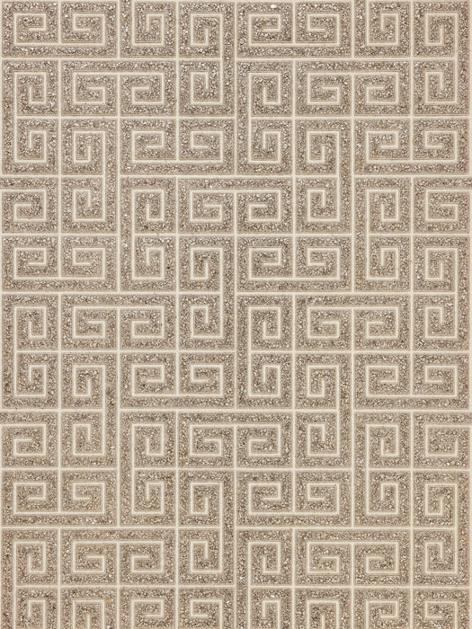 Scalamandre Fret Mosaic Grasscloth Tiger Eye Wallpaper SCWP885570002