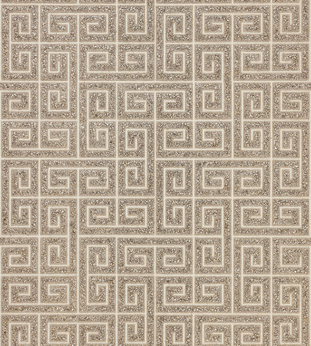 Scalamandre Fret Mosaic Grasscloth Tiger Eye Wallcovering Sample SCWP885570002