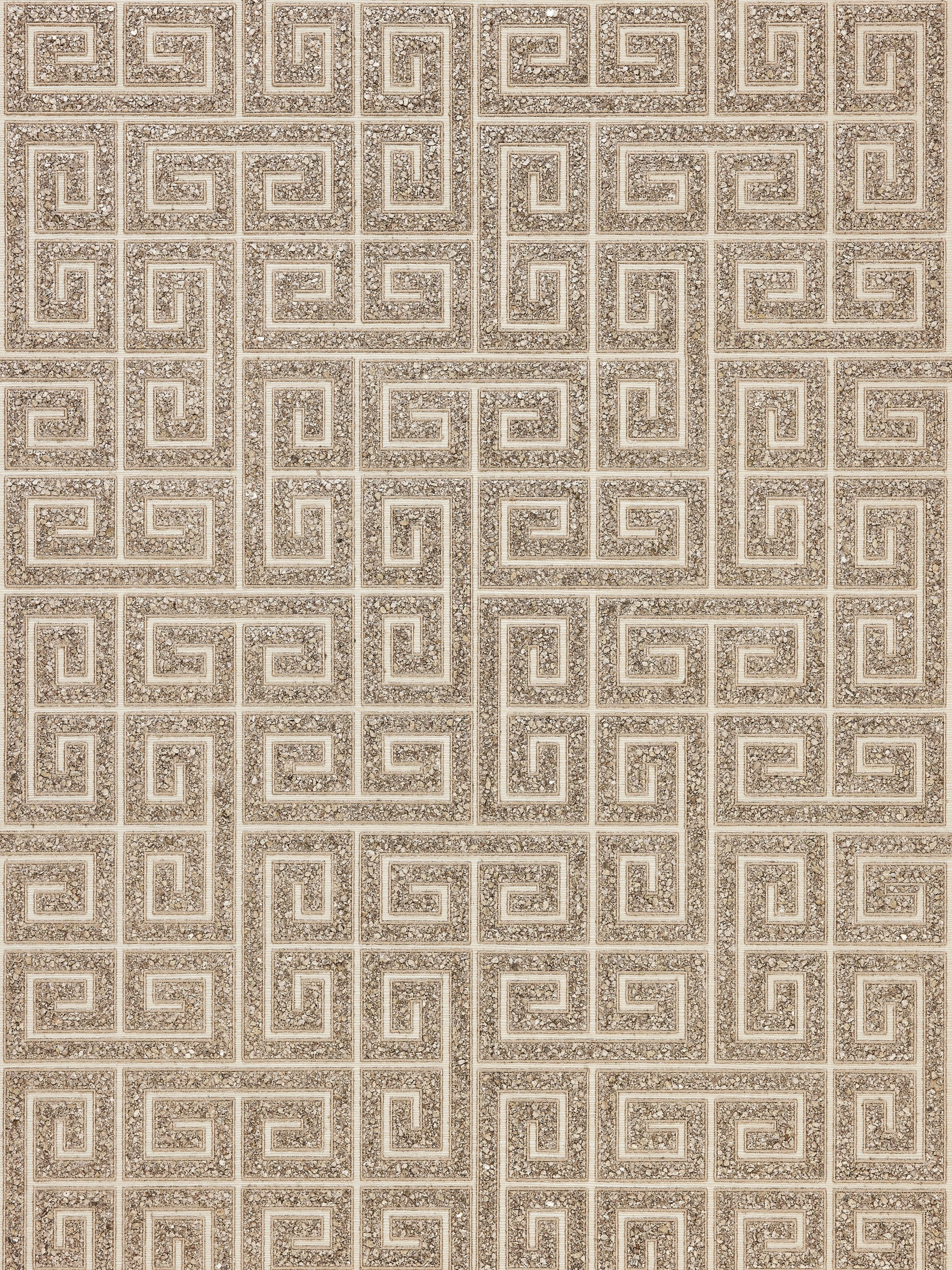 Scalamandre Fret Mosaic Grasscloth Tiger Eye Wallpaper Sample SCWP885570002