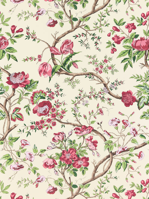 Scalamandre Persephone Heirloom Rose Wallpaper SCWP885630002