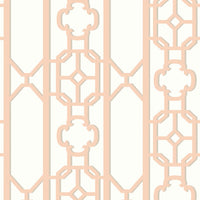 Scalamandre Joanna Fret Peach Wallpaper SCWP88582D0002