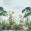 Scalamandre Vembanad Mural | 4 Panel Set Everglade Wallpaper SCWP885870002