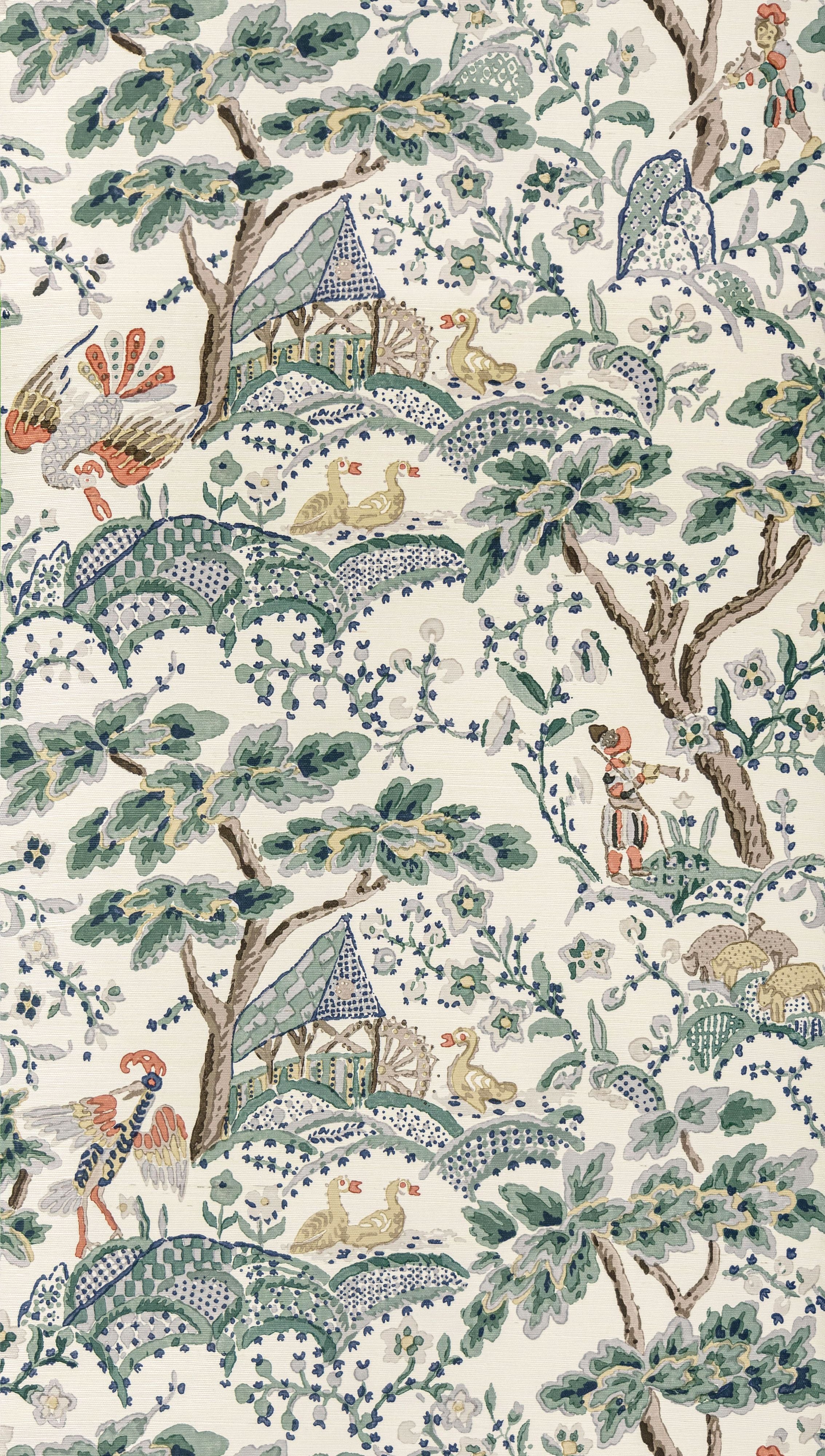 Scalamandre Kelmescott Leaf On Ivory Wallpaper Sample SCWP885880002