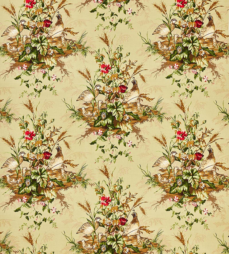 Scalamandre Edwin'S Covey Linen Print Multi On Willow Fabric SC163100003