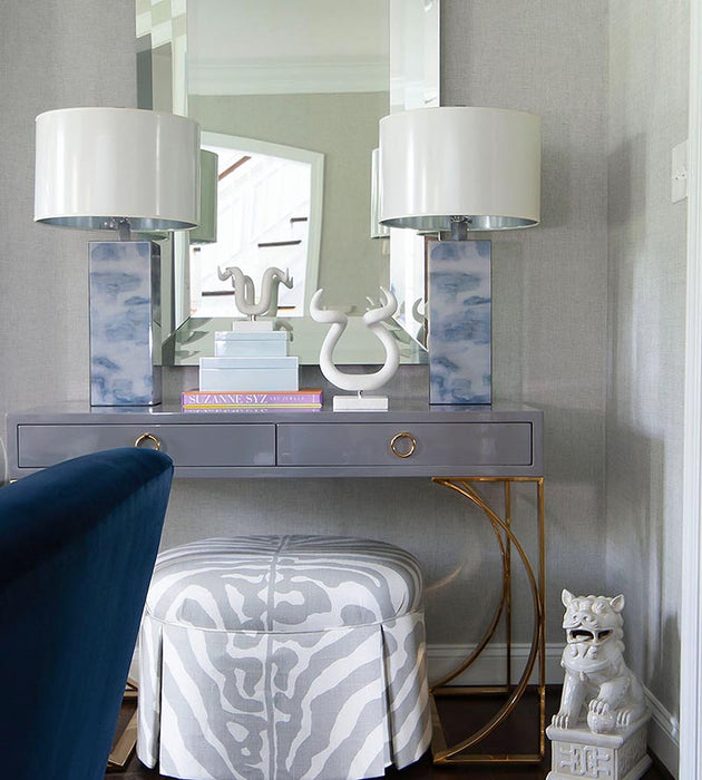 Scalamandre Zebra Zinc Fabric Sample SC16366M0003