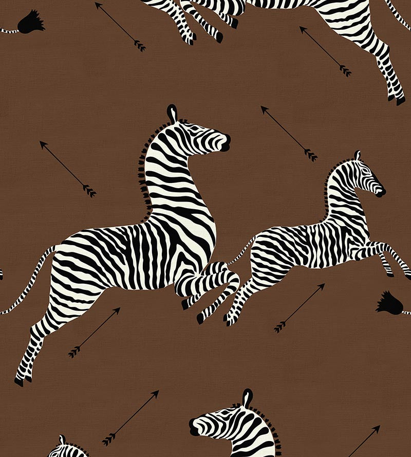 Scalamandre Zebras - Fabric Safari Brown Fabric SC16496M0003