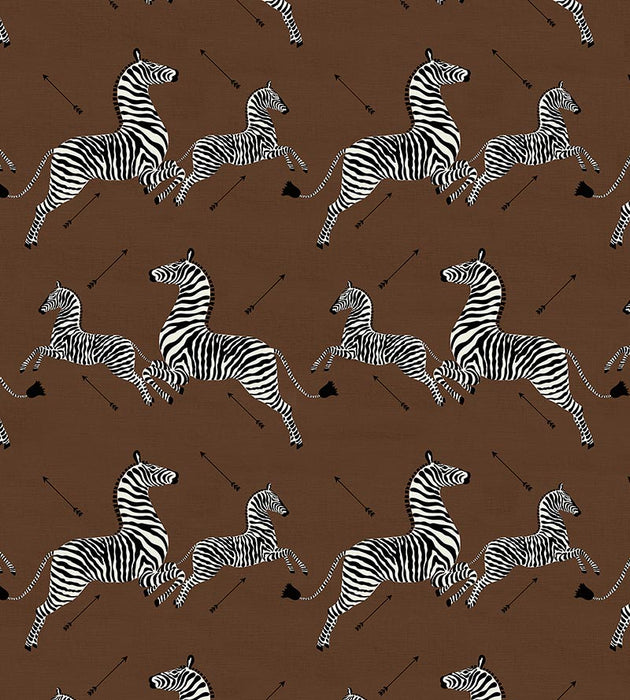 Scalamandre Zebras - Fabric Safari Brown Fabric SC16496M0003