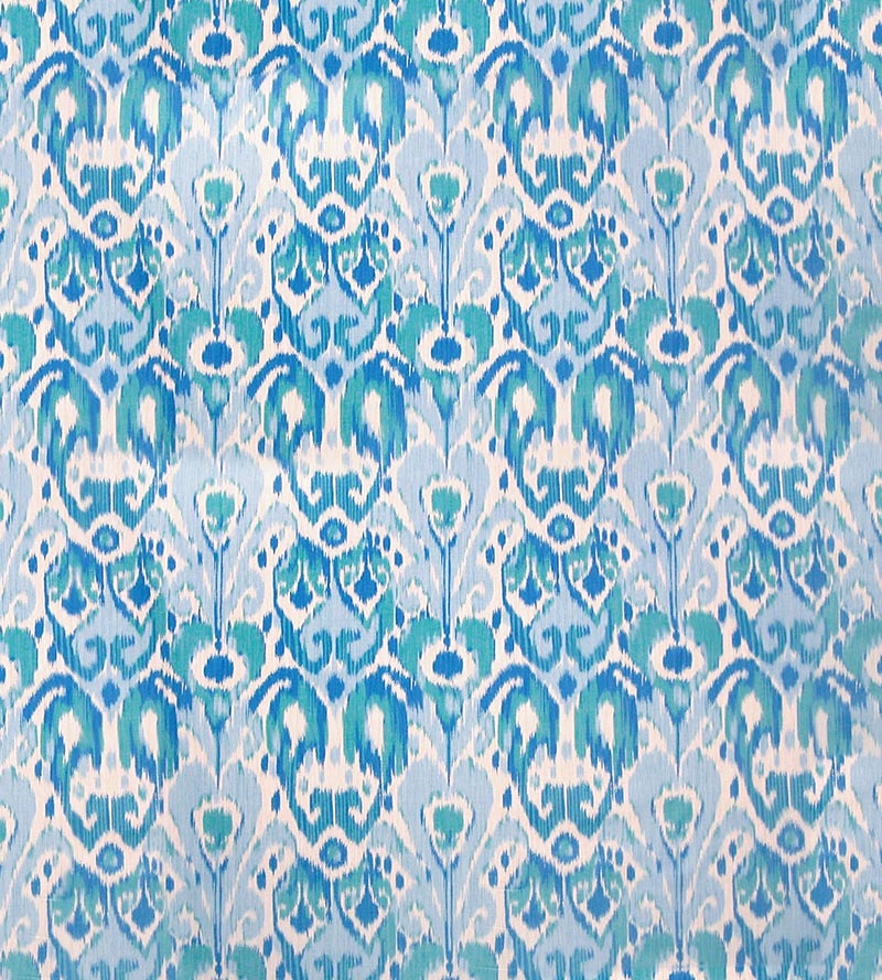 Scalamandre Greystone Blues On Cream Fabric SC165270003