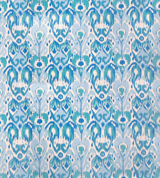 Scalamandre Greystone Blues On Cream Fabric SC165270003