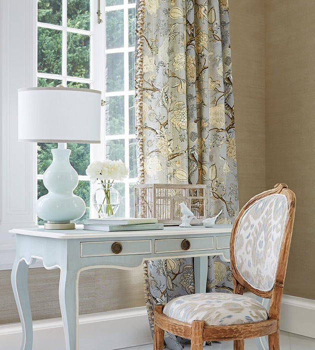 Scalamandre Pondicherry Linen Print Mineral Fabric SC165560003