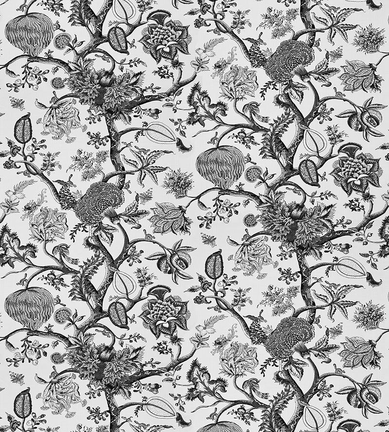 Scalamandre Pondicherry Linen Print Mineral Fabric SC165560003