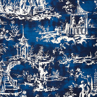 Scalamandre Summer Palace Indigo Fabric SC165610003