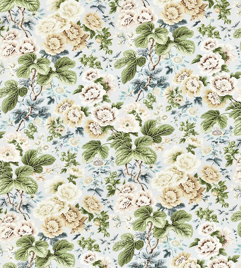 Scalamandre Highgrove Linen Print Rain Fabric Sample SC165950003