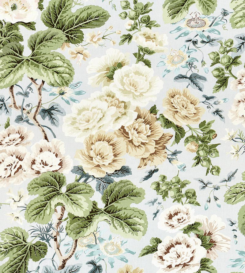 Scalamandre Highgrove Linen Print Rain Fabric Sample SC165950003