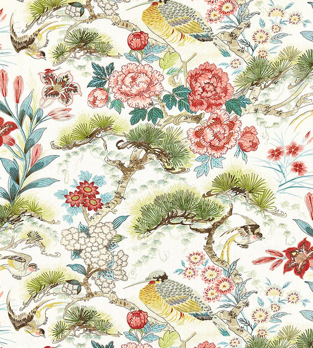 Scalamandre Shenyang Linen Print Bloom Fabric Sample SC166010003