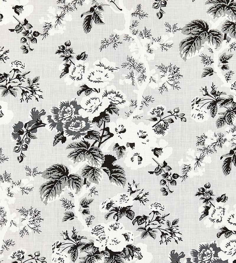 Scalamandre Ascot Linen Print French Grey Fabric Sample SC166020003