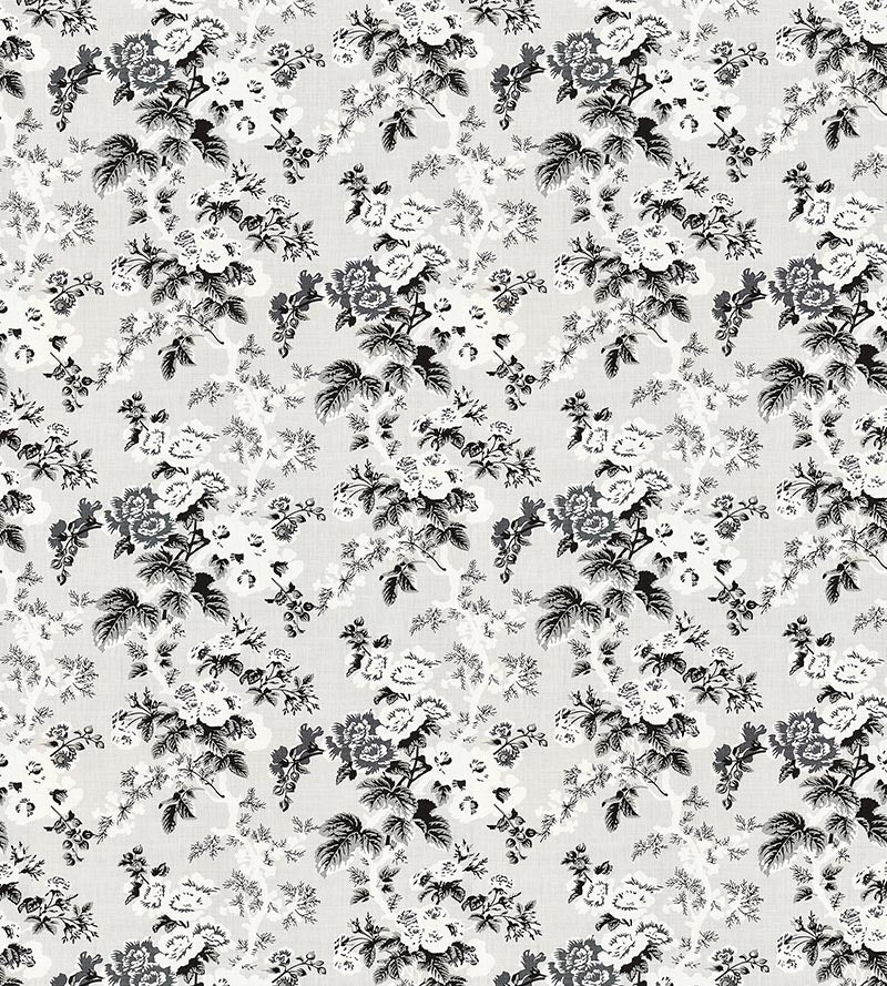 Scalamandre Ascot Linen Print French Grey Fabric Sample SC166020003