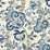 Scalamandre Cumbria Hand Block Print China Blue On Ivory Fabric Sample SC166030003