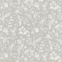Scalamandre Tulia Linen Print French Grey Fabric SC166050003