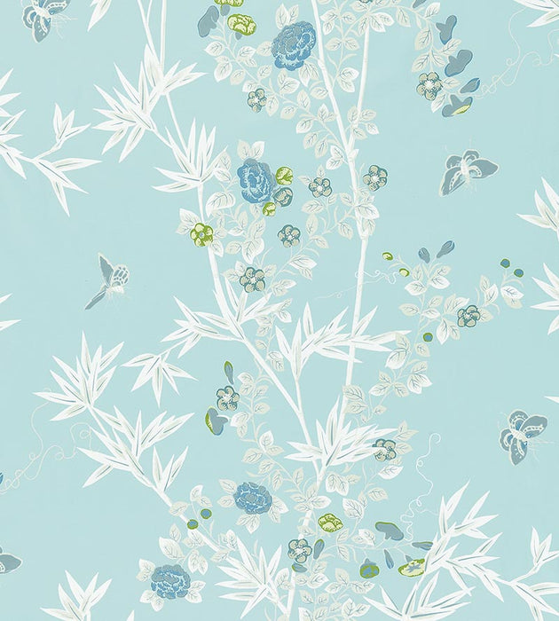 Scalamandre Jardin De Chine Ciel Fabric Sample SC166080003
