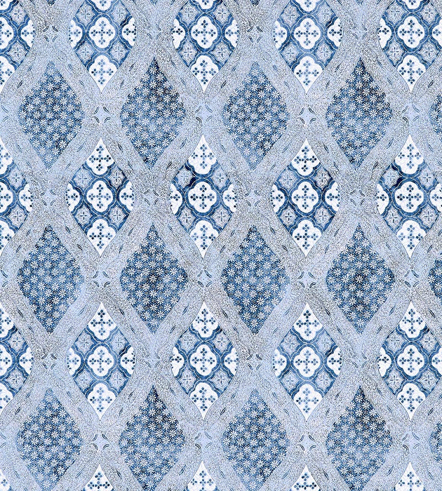 Scalamandre Farrah Print Lakeside Fabric Sample SC166260003