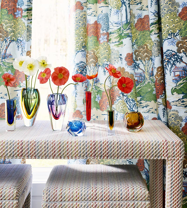 Scalamandre Sea Of Trees Print Kaleidescope Fabric SC166270003