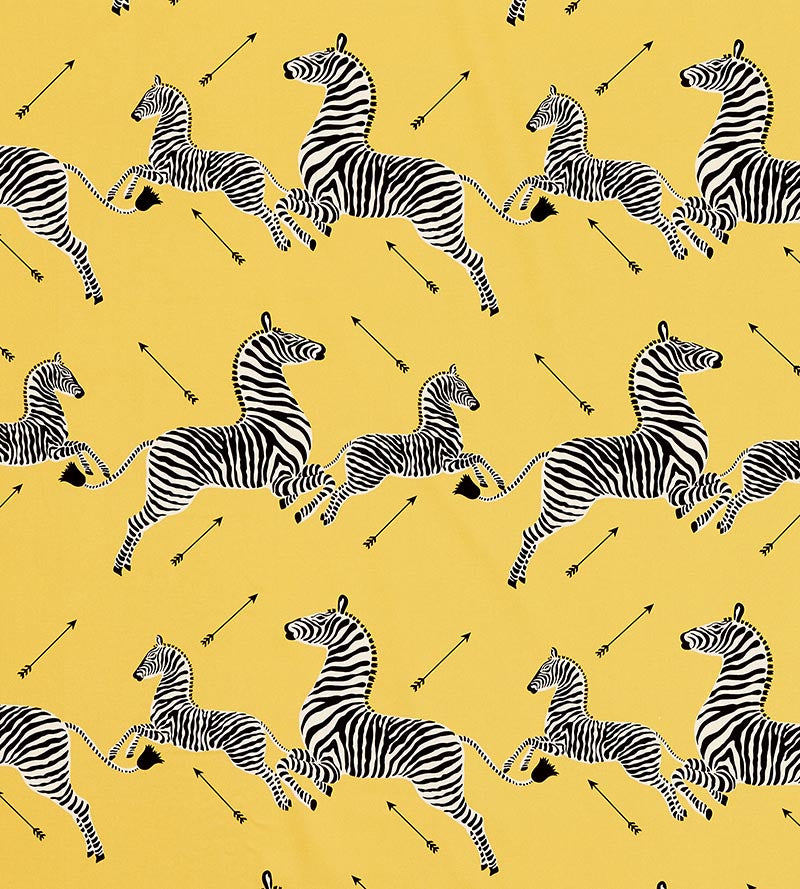 Scalamandre Zebras Petite Yellow Fabric Sample SC166410003
