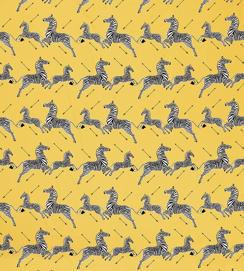Scalamandre Zebras Petite Yellow Fabric Sample SC166410003