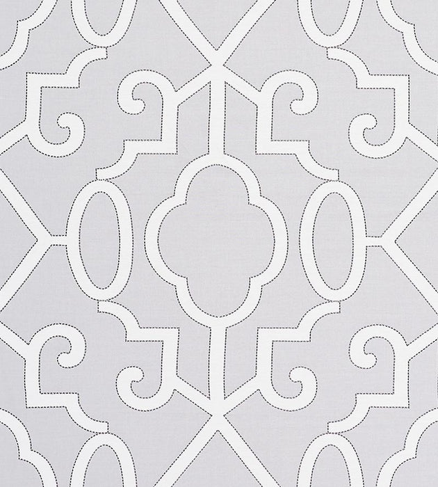 Scalamandre Ming Fretwork Pearl Grey Fabric Sample SC270120003