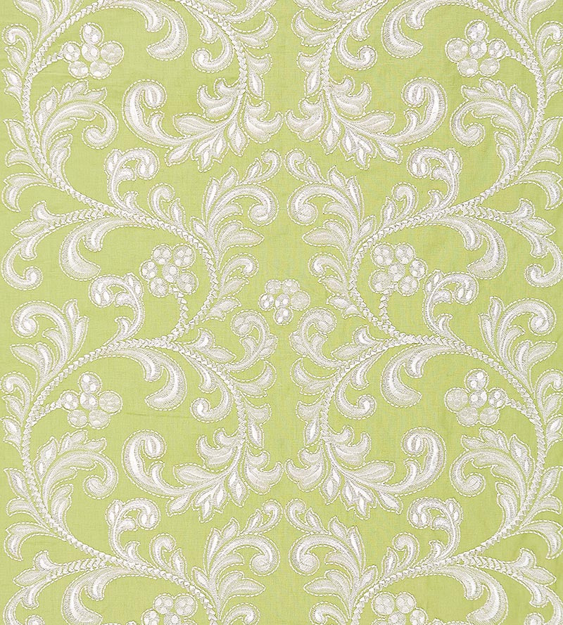 Scalamandre Chiara Embroidery Pear Fabric Sample SC270290003