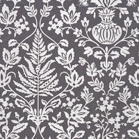 Scalamandre Shalimar Embroidery Charcoal Fabric SC270320003