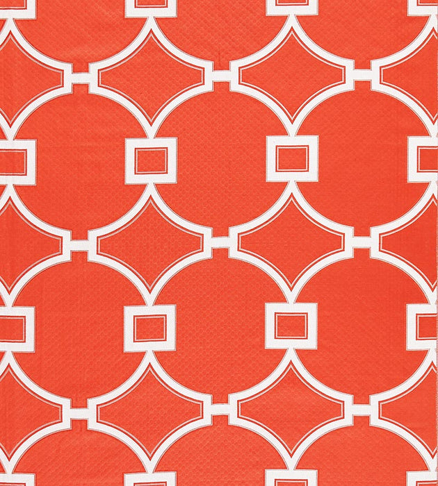 Scalamandre Circle Fret Coral Fabric Sample SC270720003