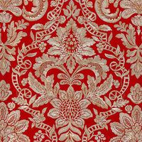Scalamandre Elizabeth Damask Embroidery Carnelian Fabric SC270860003