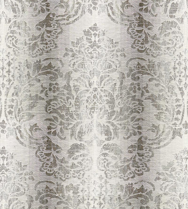Scalamandre Sorrento Linen Damask Zinc Fabric SC270930003
