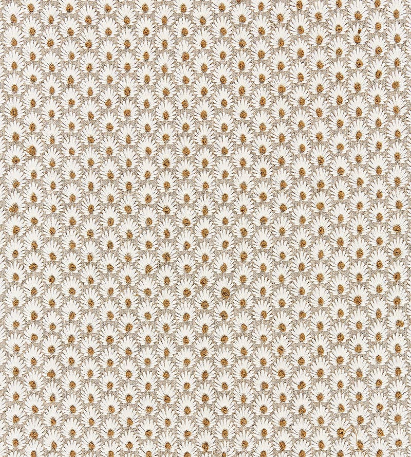 Scalamandre Fleur Embroidery Flax Fabric Sample SC271230003