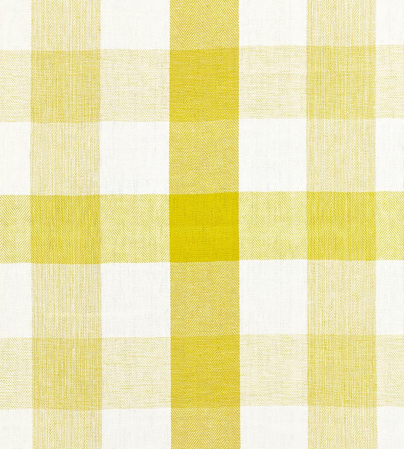Scalamandre Westport Linen Plaid Citron Fabric Sample SC271350003