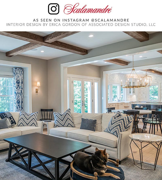 Scalamandre Ankara Velvet Pacific Fabric Sample SC271700003