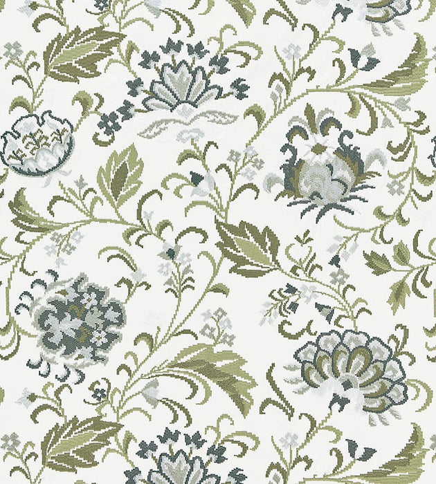 Scalamandre Delphine Embroidery Ash Fabric Sample SC271730003