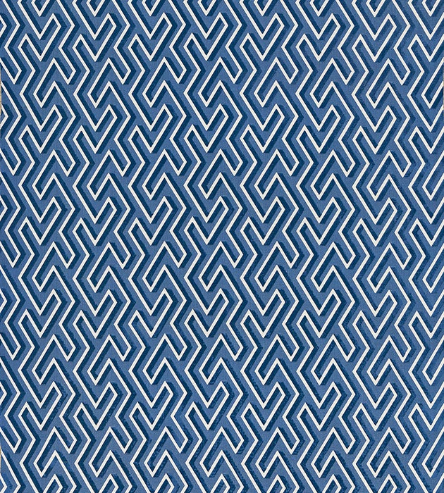 Scalamandre Maze Velvet Cobalt Fabric SC272370003