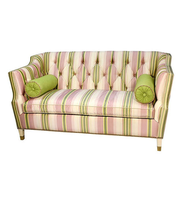 Scalamandre Simbolo Creams, Greens & Lavenders Fabric Sample SC90010M0003