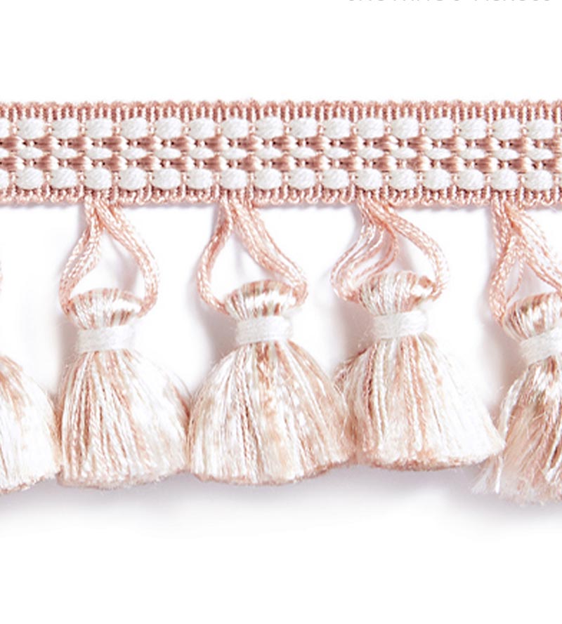 Scalamandre Plaza Tassel Fringe Blush Trim Sample SCFT15050003