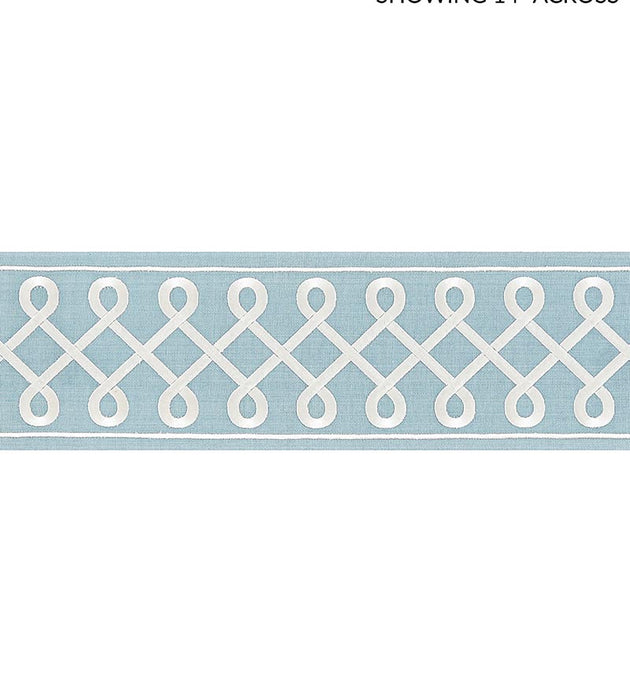 Scalamandre Soutache Embroidered Tape Sky Trim Sample SCT32810003